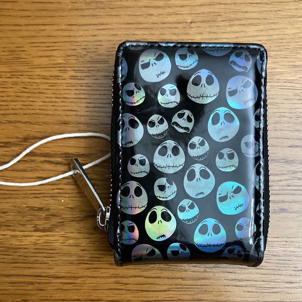 🟥 Loungefly Disney Parks Jack Skellington Zipper Wallet (NWT) - Picture 3 of 6